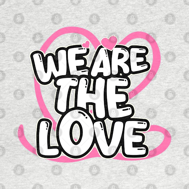 We Are The Love: Bold Contrast & Unity in Black, White, and Red by PopArtyParty